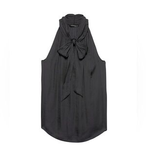 Banana Republic Soft Satin Tie Neck Shell